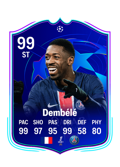Dembélé customized football cards
