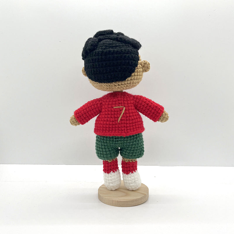 [Legend Forever] Cristiano Ronaldo Handmade Crocheted Doll | Articulated Joints | Fan-Presented Birthday Surprise