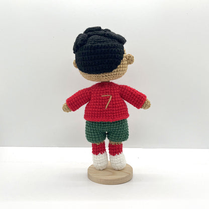 [Legend Forever] Cristiano Ronaldo Handmade Crocheted Doll | Articulated Joints | Fan-Presented Birthday Surprise