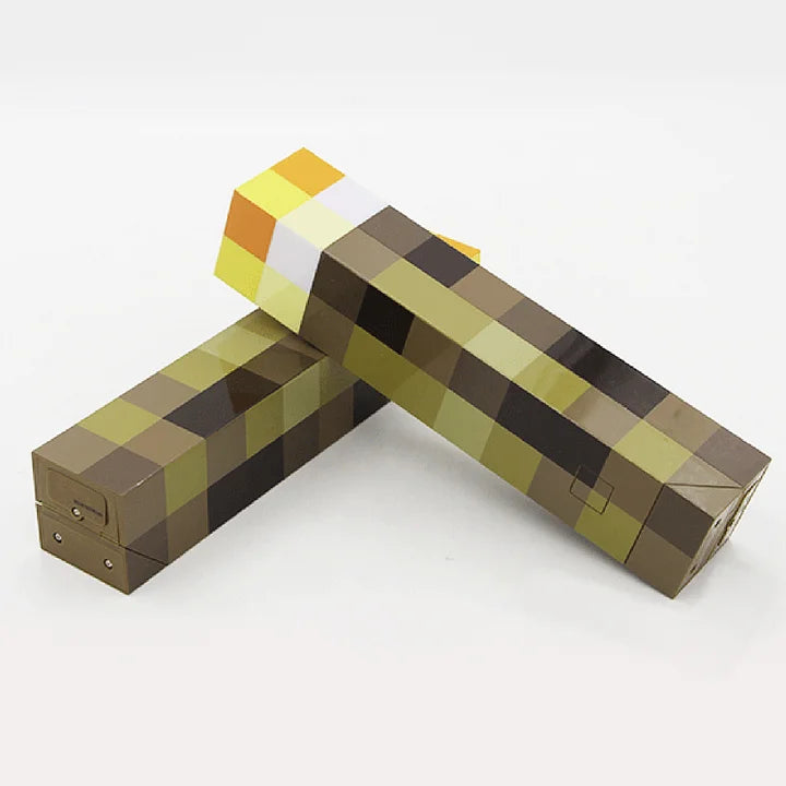 MC Torch Lamp | Iconic MC Block Light with Warm Glow Effect | Bedside & Desk Ambient Lighting for Gamers | Collectible Game-Themed Home Decor