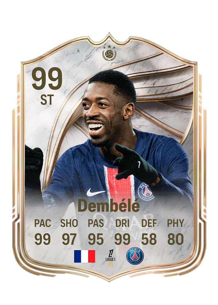 Dembélé customized football cards