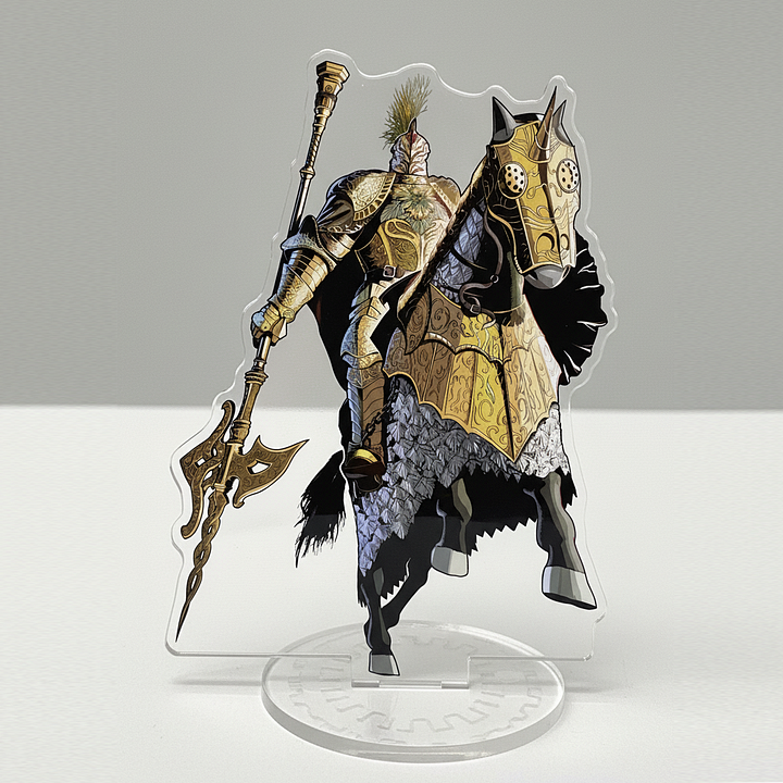 Elden Ring Tree Sentinel acrylic standee | Golden Knight Figure Desk Display | FromSoftware Collection Decor | Premium Game Merchandise
