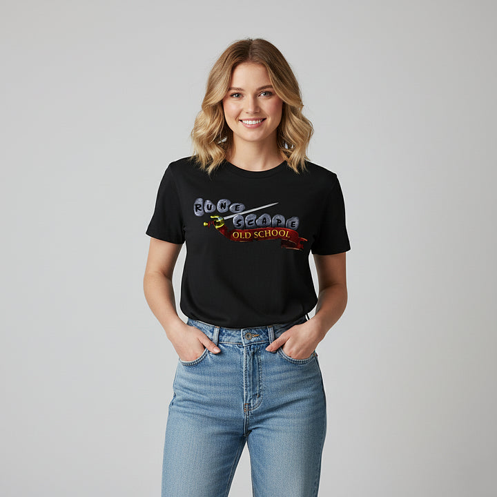 OSRS T-shirt | OSRS Logo Print on Black Cotton | Comfortable for Gaming & Daily Casual Wear | Essential Gear for RuneScape Fans
