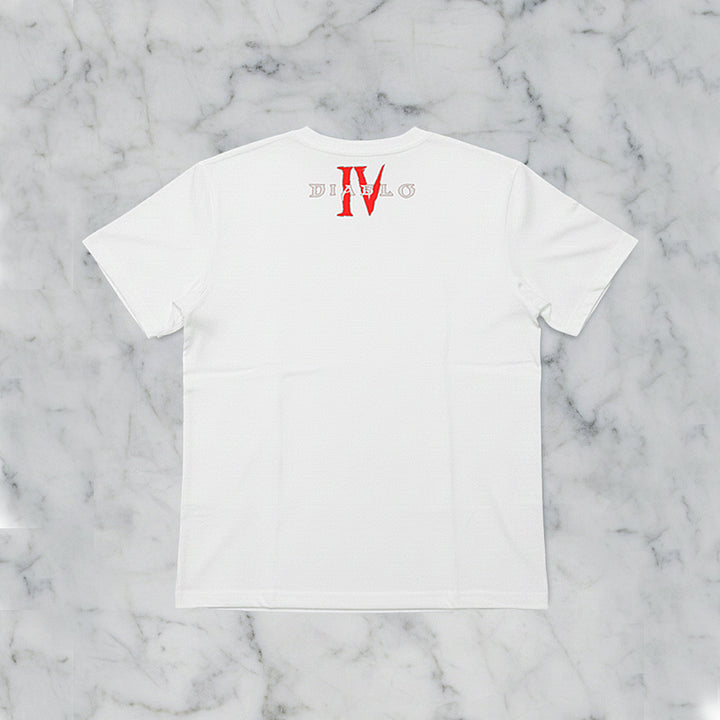 Lilith print T-shirt | Mother of Sanctuary portrait pattern trendy loose fit top | Dark RPG game themed apparel for cool casual wear | Soft loose fit tee to elevate your everyday look