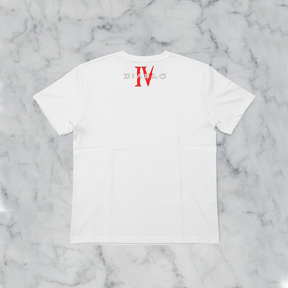 Lilith print T-shirt | Mother of Sanctuary portrait pattern trendy loose fit top | Dark RPG game themed apparel for cool casual wear | Soft loose fit tee to elevate your everyday look