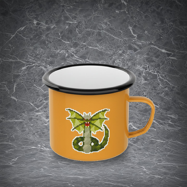 OSRS Zulrah Enamel Mug | Enamel Print Design | For Daily Use & Display | Coveted Game Collection Loot