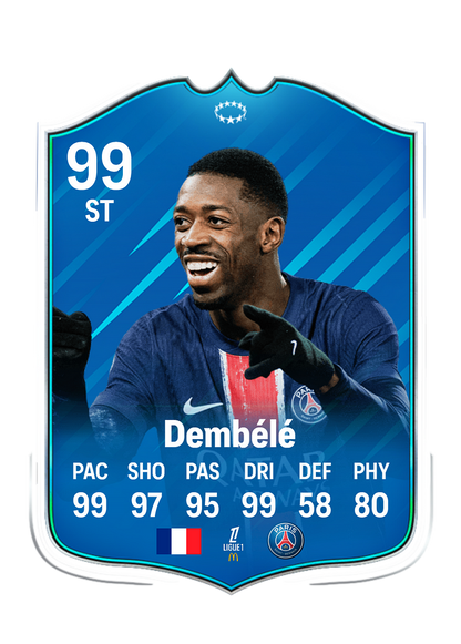 Dembélé customized football cards