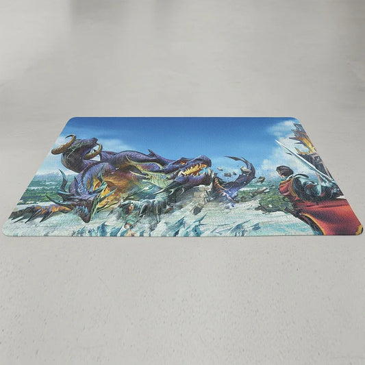 OSRS King Black Dragon Carpet | Large Floor Mat with Classic Boss Battle Art | Non-Slip Rug for Gaming Room Decor | Premium OSRS Themed Collectible for True Fans
