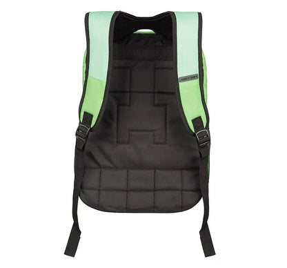 MC Creeper Backpack | Explosive Green Pixel-Art Design with Spacious Main Compartment | Adjustable Padded Straps for School & Travel