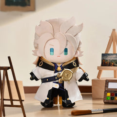Albedo chibi plush doll from Genshin Impact, made of soft polyester, perfect as a collectible or gift for fans