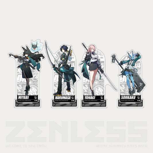 Acrylic standee featuring characters from the Anti-Aircraft Sixth Division, made with double-layer offset printing for vibrant details. Packaged in an OPP bag with a back card.