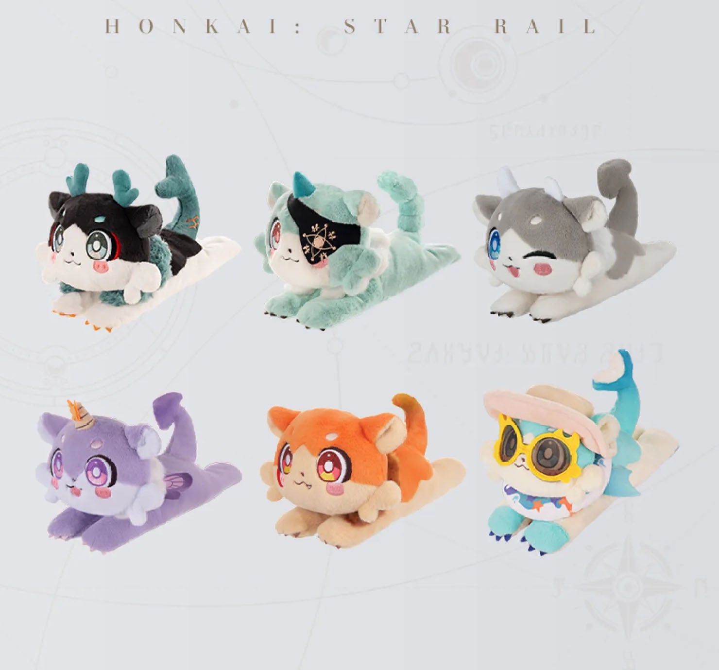 Awoo Awoo Series plush dolls inspired by Honkai: Star Rail, soft polyester fiber toys and cute game gifts