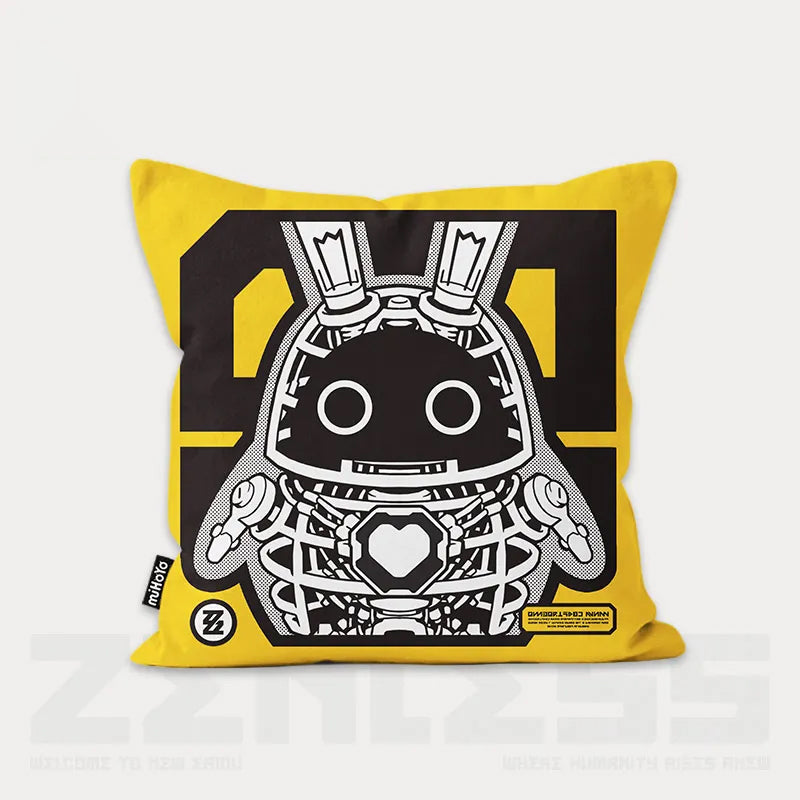 45×45 cm square cushion from the Zenless Zone Zero Tuning Series, featuring a detailed embroidered and printed design of the iconic Bangboo. 