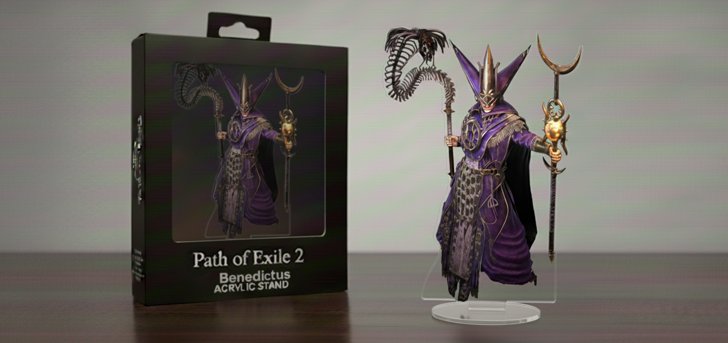 Benedictus, First Herald of Utopia | Path of Exile 2 Acrylic Standee | High-Res Desktop Figure