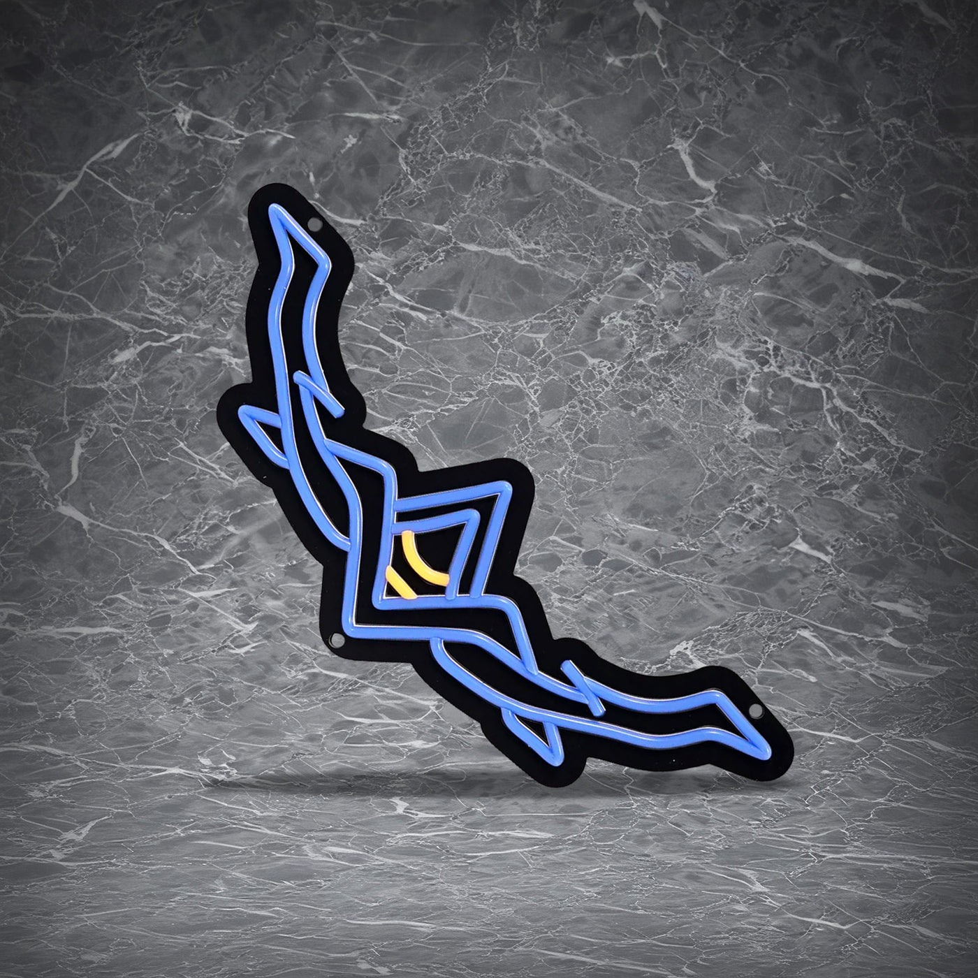 Dark Blue Bow of Faerdhinen (Bowfa) Neon Sign | for Old School RuneScape Fans | Dimmable LED Neon | Gaming Room Decor