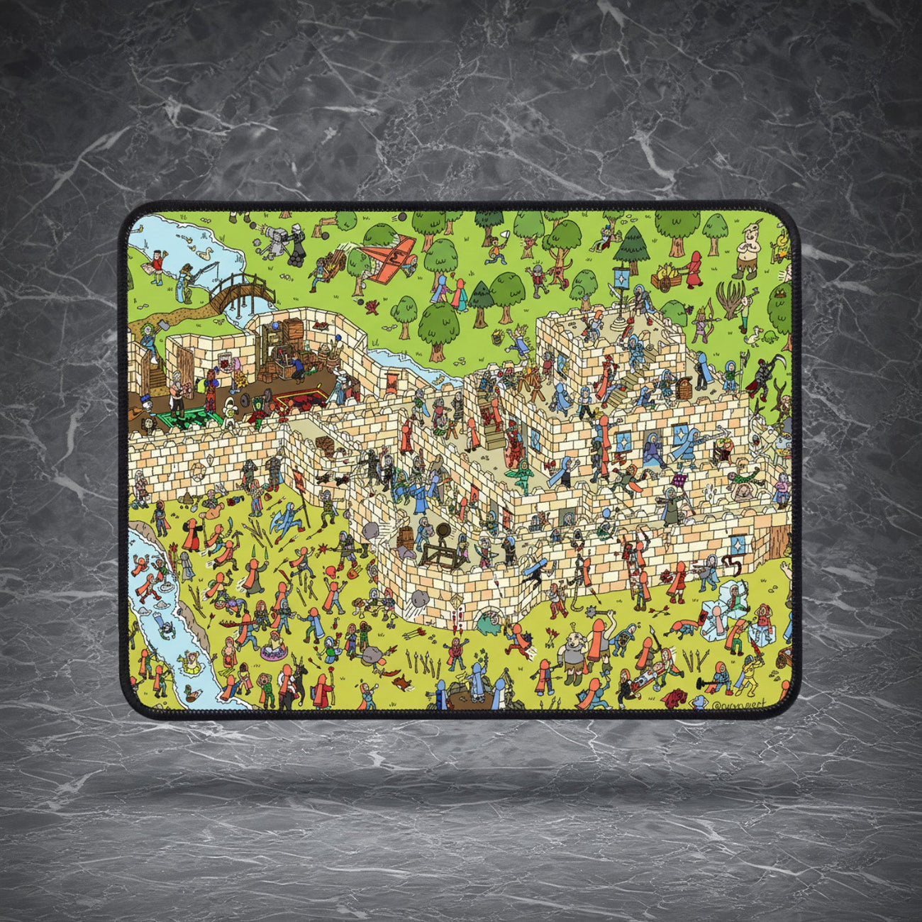 Castle Wars | Essential Gear for OSRS Fans | Desk Mat | Cloth Surface | Gaming Peripherals