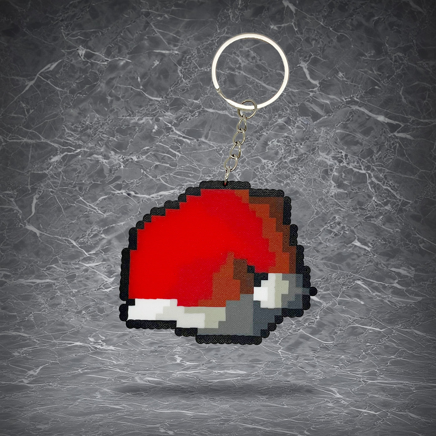 Christmas Hat Pixel Keychain | for OSRS Fans | Handmade | OSRS Gamer gift