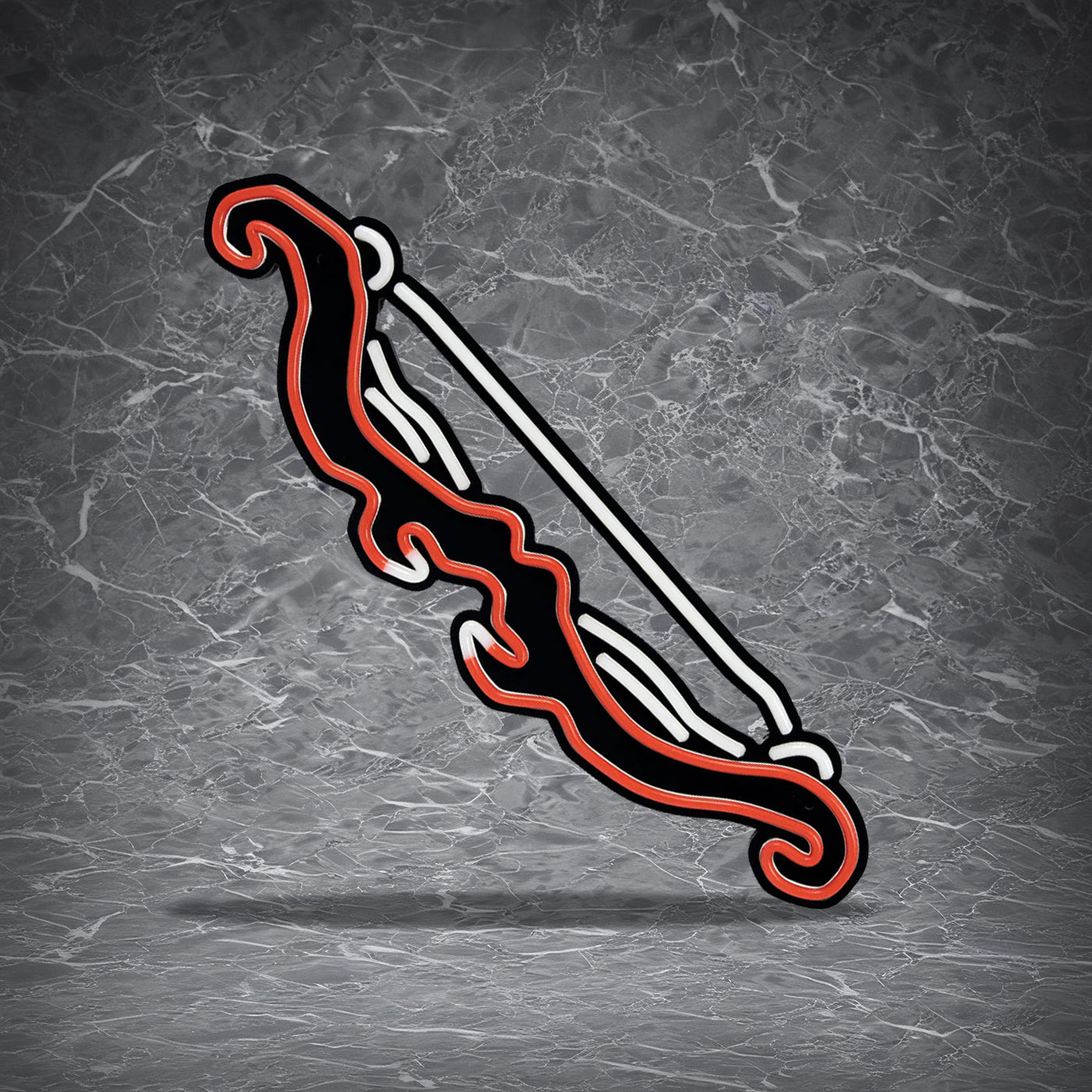 Corrupted Twisted Bow Neon Sign | for Old School RuneScape Fans | Dimmable LED Neon | Gaming Room Decor