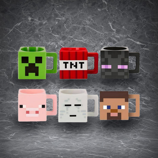 Minecraft pixel-style mug with block design, perfect for daily use and fan collection.