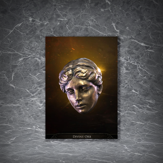 Divine & Chaos Orb Metal Posters | PoE Currency Wall Art for Path of Exile 2 Fans | Gaming Room Decor Gift