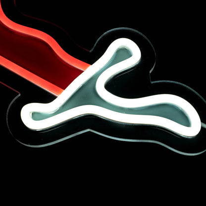 Dragon Scimitar Neon Sign | for Old School RuneScape Fans | Dimmable LED Neon | Gaming Room Decor