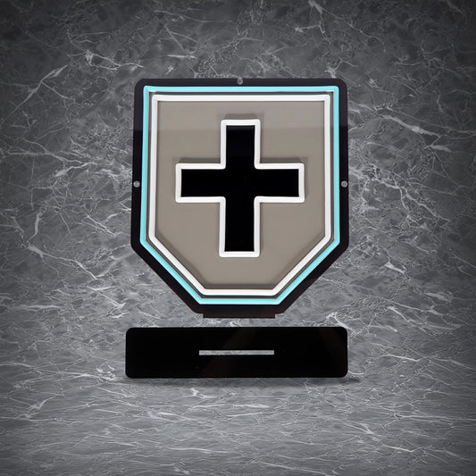 Defence Skill Neon Sign | for Old School RuneScape Fans | Dimmable LED Neon | Gaming Room Decor