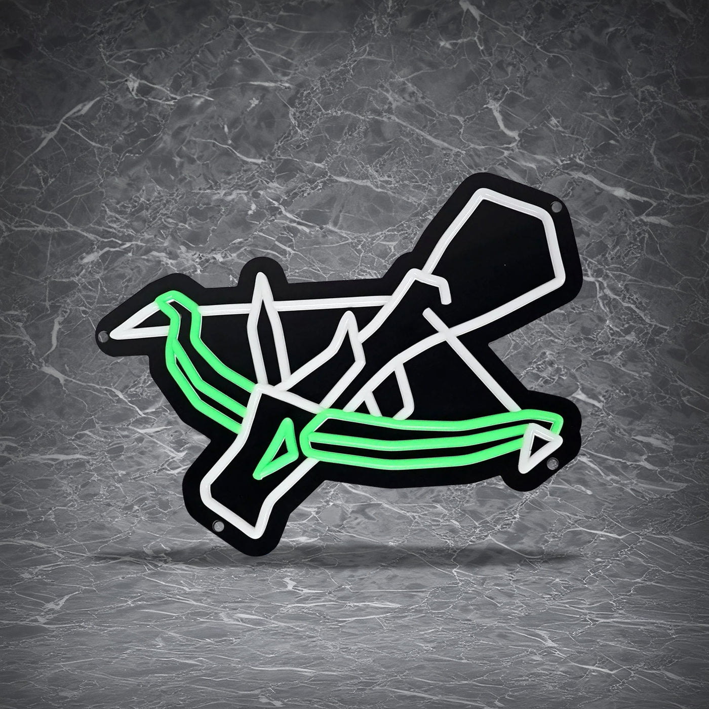 Dragon Hunter Crossbow (DHCB) Neon Sign | for Old School RuneScape Fans | Dimmable LED Neon | Gaming Room Decor