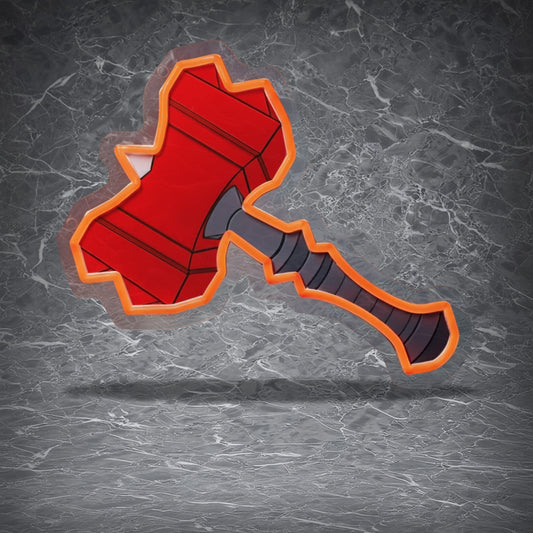 Dragon Warhammer Neon Sign | for Old School RuneScape Fans | Dimmable LED Neon | Gaming Room Decor