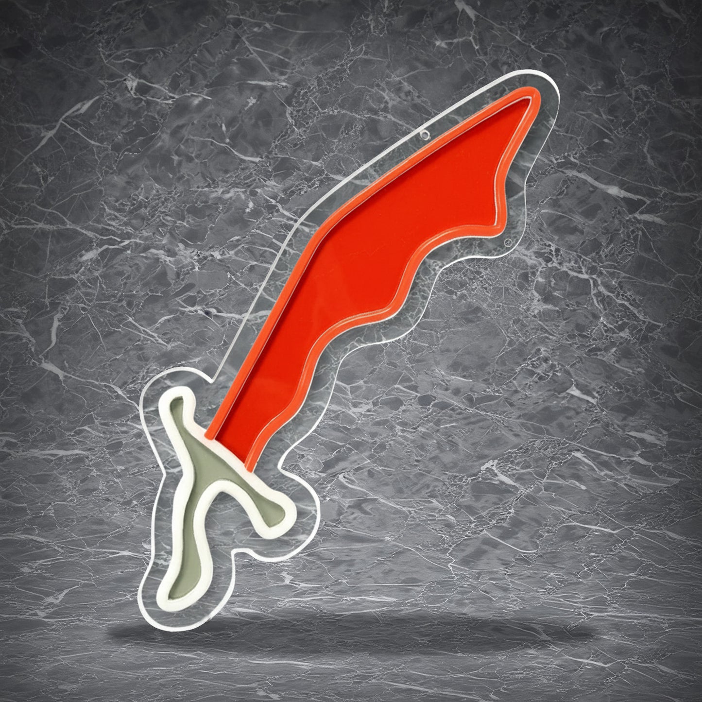Dragon Scimitar Neon Sign | for Old School RuneScape Fans | Dimmable LED Neon | Gaming Room Decor