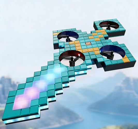Unique Flying Sword Toy - Remote Control Minecraft Diamond Sword Hand-Operated Drone, Cool Tech Toy & Birthday Gift for Boys, Interactive Flying Sword for Kids