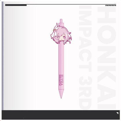 A gel pen with an Elysia (Honkai Impact 3rd) themed design, made from ABS and PVC materials, suitable for study and office use.