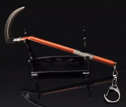Add this high-quality, metal-crafted scythe harvesting tool keychain to your inventory—the perfect portable accessory for any Fortnite fan’s collection.
