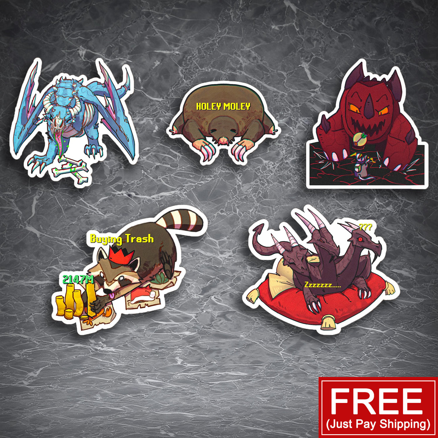 Friends & Foes Sticker Set Collectibles(FREE! You Just Pay Shipping) | for OSRS Fans | Waterproof Stickers | OSRS Gamer gift
