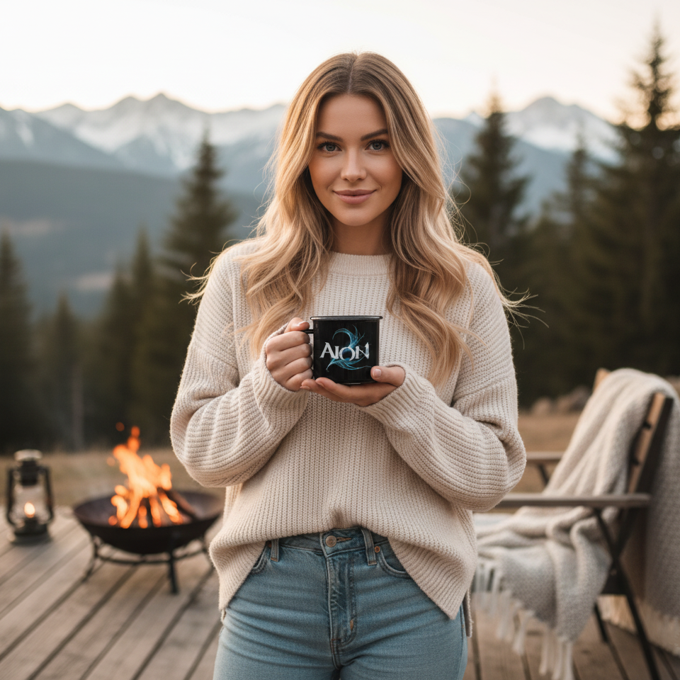 AION2 Logo Enamel Mug