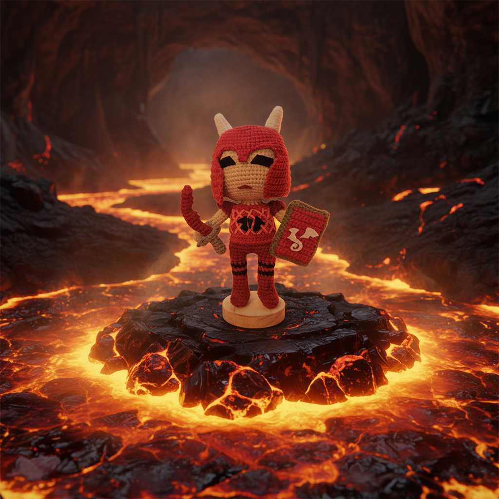 OSRS Dragon Chainbody Handmade Crochet Doll | Articulated Joints | Collectible Gift