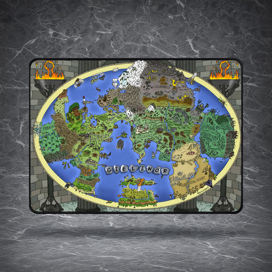 Gielinor Map  | Essential Gear for OSRS Fans | Desk Mat | Cloth Surface | Home Leisure