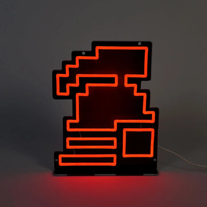 Hardcore Ironman Neon Sign | for Old School RuneScape Fans | Dimmable LED Pixel Art | Gaming Room Decor