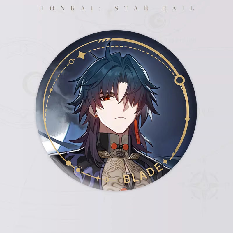 The image showcases an anime-style character. The character has long dark blue hair with rich layers and a dynamic style; her eyes are red, conveying a calm and determined gaze; her facial expression is slightly serious.