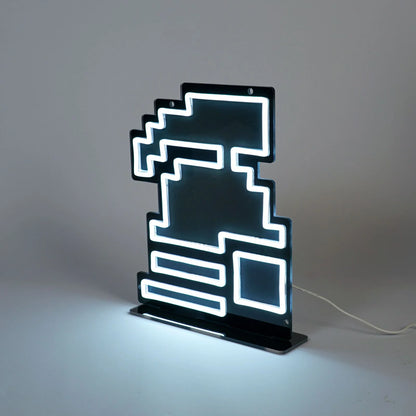 Hardcore Ironman Neon Sign | for Old School RuneScape Fans | Dimmable LED Pixel Art | Gaming Room Decor