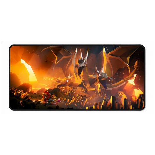 King Black Dragon | Essential Gear for OSRS Fans | Desk Mat | Cloth Surface | Home Leisure