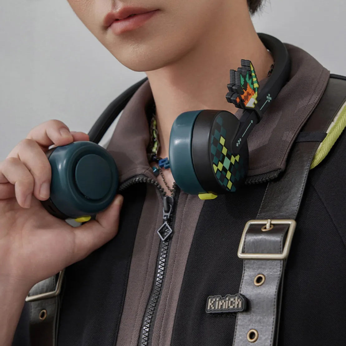 Kinich Inspired Impression Series Neck Fan, bladeless hands-free cooling device for Genshin Impact fans, ABS & PC build