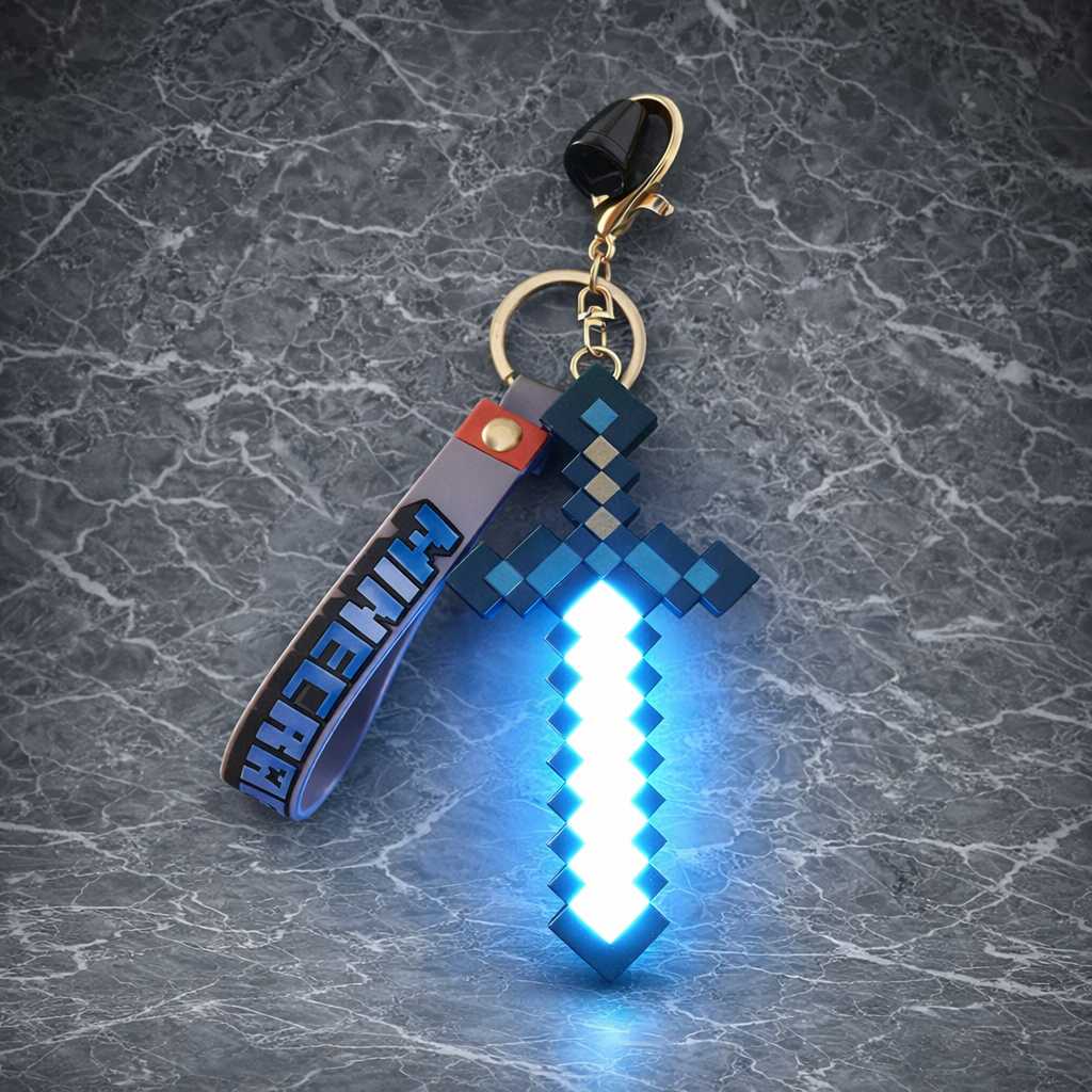 Light-Up Diamond Sword Keychain