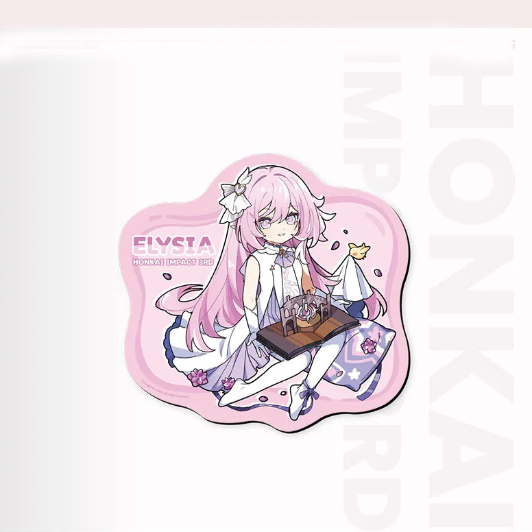Chibi Elysia Herrscher of Human Ego shaped rubber mousepad from Honkai Impact 3rd Little Herrscher Vol 2.