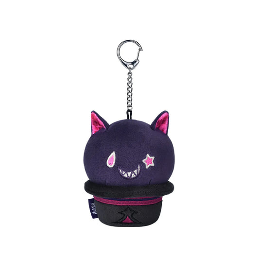 Magic Show Series Grinning Cat Hat plush keychain from Genshin Impact, featuring a soft fabric design and playful expression