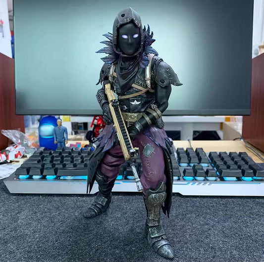 26cm Fortnite Raven - style figurine, ABS + PVC, 14+, detailed dark - themed armor & weapon, 25–30cm height, 300g, perfect for desk/collection, brings game character to life.
