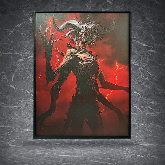 Diablo 4 Mephisto Textured Art | for Diablo 4 Fans | 3D Textured Wall Art | Gamer gift