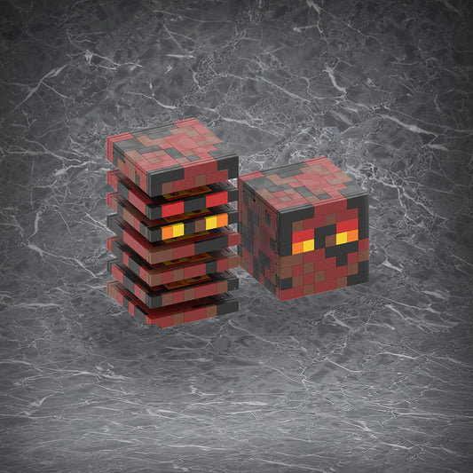 Minecraft Magma Cube MOC building blocks, a jumping fire-themed Nether mob figurine made of durable ABS plastic.
