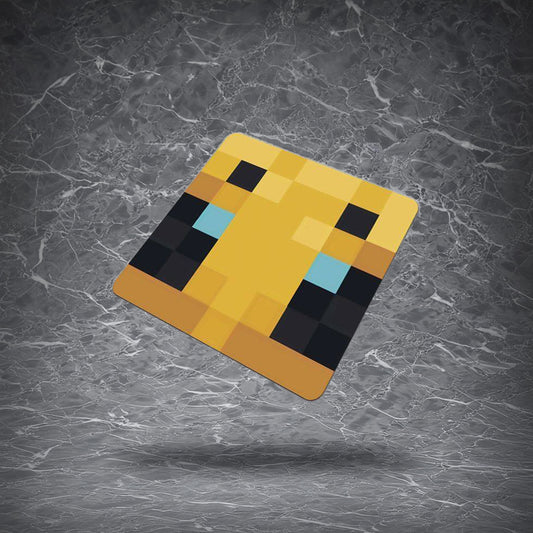 Minecraft Bee pixel-style yellow block mob mouse pad with a cute cubic character design.