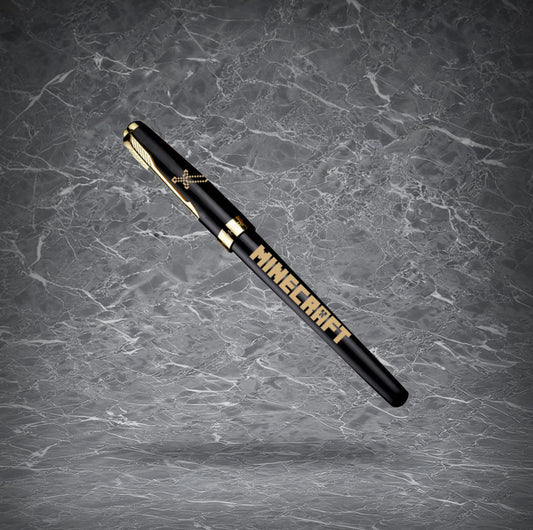 Diamond Sword Pen：Black and gold gel pen with game-inspired design, smooth writing, ideal for daily use, office, or gifting.
