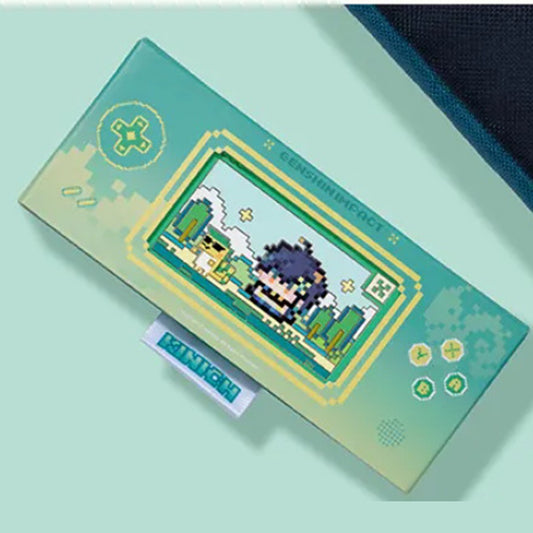 Celebrate Genshin Impact with the Natlan Colorful Pixel Series Kinich Metal Pin Badge. Crafted from durable zinc alloy, it’s perfect for your collection.